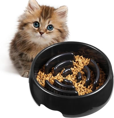 Hondenkom Slowfeeder - Interactieve voerbak - Gezond eten - Antislip bodem - 24.9 x 24.8 cm - Enkel attribuut