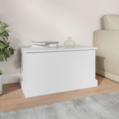 vidaXL - Opbergbox - Wit - 70x40x38 - cm - Bewerkt - Hout