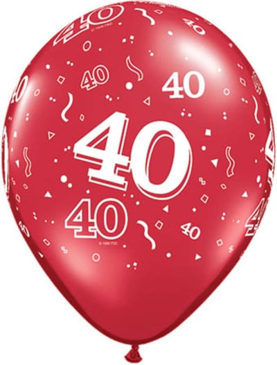 Qualatex - Ballonnen opdruk 40 rood (25 stuks)