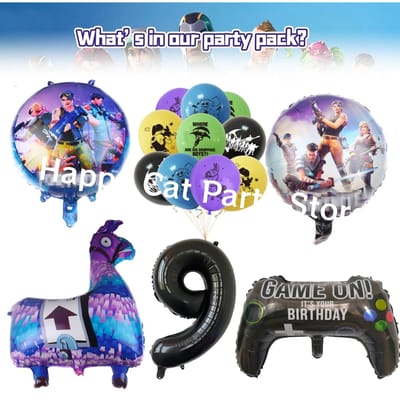 Schietspel Fortnition Verjaardagsfeest Decoratie Cartoon Alpaca Llama Bord Tafelkleed Babyshower Kinderen Bedankjes Feestartikelen