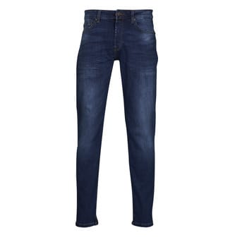 Only & Sons blauwe heren jeans   Stonewash wassing   Regular fit   5-Pocket zakken   Knoopsluiting   Duurzaam   Regular waist Blauw 27/32