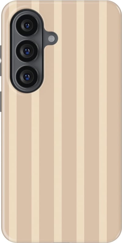 DripCase Gestreept Hoesje Samsung Galaxy S26 | Backcover met Mag | Stripes Motief | Trendy Case Samsung Galaxy S26 met Strepen Milk Blush