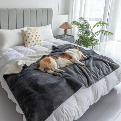 Dailygoods- Fleece Deken Waterdicht - Huisdierdeken - Omkeerbaar - Zachte Pluche - Bescherming tegen Vlekken - Sterke Duurzaamheid