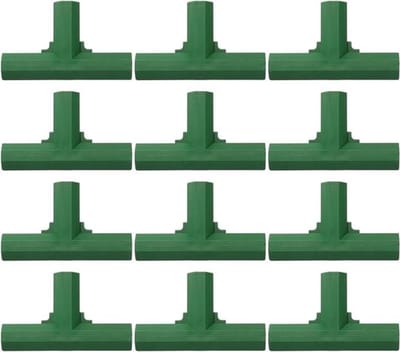 Dailygoods - QUARKZMAN 12 Stuks 16mm Pijpkoppelingen - 3-Weg Connector voor Kassen en Tuinen