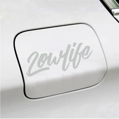 Bumpersticker - Lowlife - 6,4 X 16,8 - Licht Grijs
