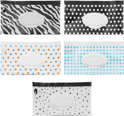 5x Hervulbare Vochtige Doekjes Pouch voor Onderweg - Dispenser voor Billendoekjes & Reis