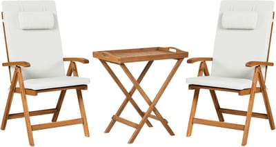 JAVA PREMIUM - Bistroset voor 2 - Gebroken wit - Acaciahout