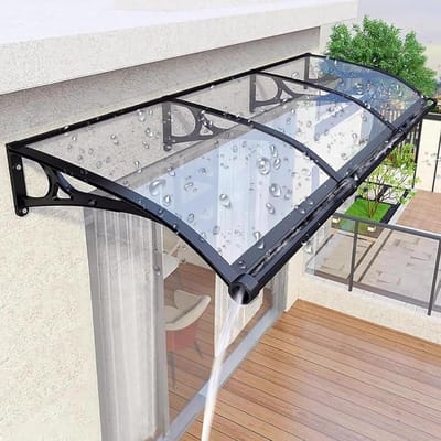 Voordeur Luifel - Buiten Overkapping - Bescherming Buiten - UV Bestendig - 60x100cm - Transparant