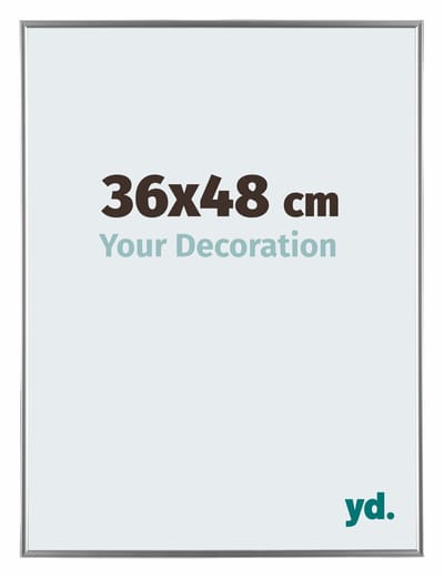 Your Decoration - Fotolijst 36x48 cm - Kunststof - Zilver Hoogglans - Evry