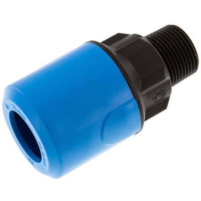 32mm x R1'' POM/PA Insteekfitting Buitendraad NBR