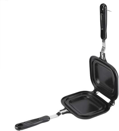 Dubbelzijdige Multifunctionele Braadpan - Sandwich Broodrooster - Ontbijt Maker Nonstick Bakpan met Handvat