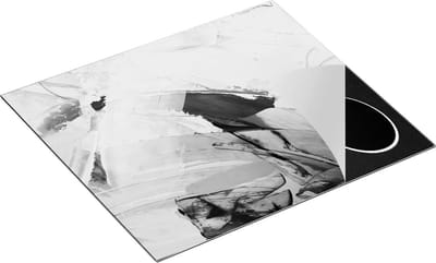 Chefcare Inductie Beschermer Abstracte Kunst van Kleuren - Zwart Wit - 60x50 cm - Afdekplaat Inductie - Kookplaat Beschermer - Inductie Mat