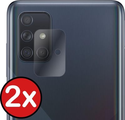 Camera Lens Protector - 2 Stuks - Geschikt voor Samsung Galaxy A71 - Camera Screenprotector - Beschermglas - Gehard Glas - Tempered Glass - Screen Protector