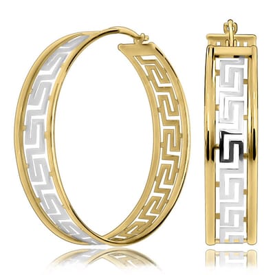 Juwelier Zwartevalk 14 karaat gouden bicolor oorbellen - 12.401.138