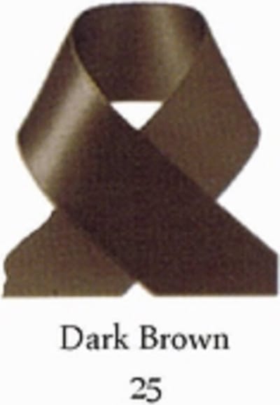 Satijnlint Dark Brown 15 mm (per meter)