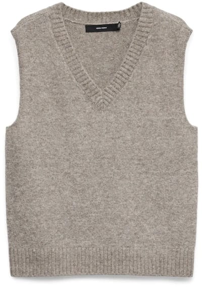 Vero Moda Boom Sl Gebreid Vest Grijs XS Vrouw