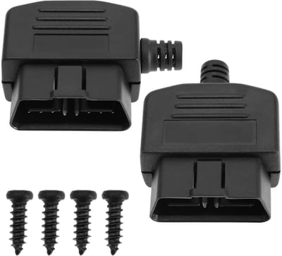 Dailygoody - OBD2 Connector - 16-pins Mannelijke Stekker - Geschikt voor Diagnose - 90° en 180° - Auto-accessoires - Diagnostische Tooladapter -