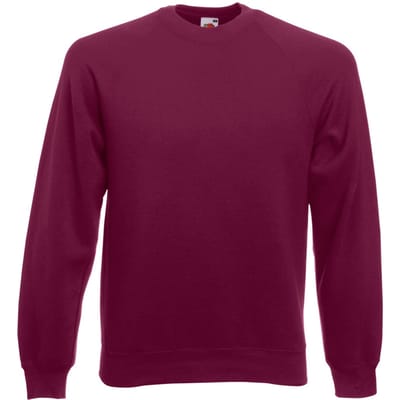 Fruit Of The Loom Unisex Raglan Mouwen Belcoro® Sweatshirt (Bordeaux)