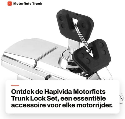 Dailygoods- Kofferslot Antidiefstal - Motorfiets Kofferslot - Hoogwaardig Ijzer - Inclusief 2 Sleutels - Duurzaam - Eenvoudige Installatie - Motorlock
