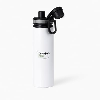 Hacebo® - voor de allerbeste zus van de wereld waterfles met draaidop grijs - Zus - de beste zus - verjaardagscadeau - verjaardag - cadeau - cadeautje voor zus - zus artikelen - kado - geschenk - gift - water fles - 850ML