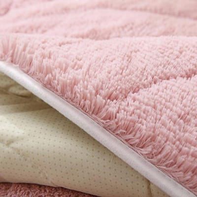 Eenvoudig Scandinavisch Verdikt Pluche Bankkussen Huishouden Woonkamer Anti-Slip Bankovertrek Winter Warm Kussen pillowcase30x50cm roze