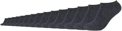 s.Oliver, unisex, sneakersokken, 15-pack, gerecycled katoen, zachte teennaad, verstevigde hiel, verstevigde punt, geribde boord, perfecte pasvorm, duurzaam, comfortabel, dagelijks gebruik
