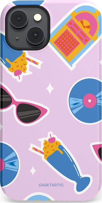 Casetastic Hoesje Geschikt voor Apple iPhone 14 Plus Magsafe - Stijlvolle Beschermende Duo-layer Case - Jukebox vibes