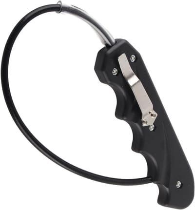 Draagbare fiets zweep met ABS handvat, roestvrijstalen touw, multifunctioneel en lichtgewicht cadeau voor mannen