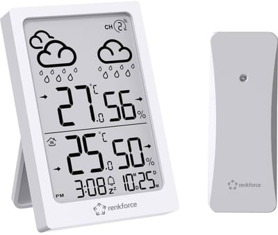 Renkforce RF-6416472 RF-6416472 Draadloos weerstation Aantal sensoren max.: 1 stuk(s)