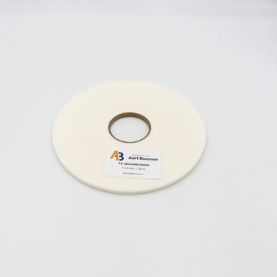 Glasband 9 x 2mm wit - rol 25m