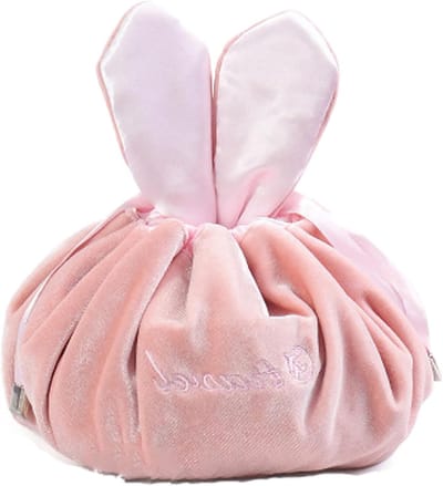 Make-up Tas - Lazy Make-up Tas - Trekkoord Make-up Tas - Konijnen-tas Voor Opslag - Toilettas en Speelgoed - Schattig en Roze