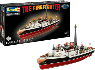 Revell Modelbouwpakket Militaire voertuigen - 05197 The Firefighter - Harbor Fire Boat - Brandweerboot Plastic - 1:87 - Modelbouw