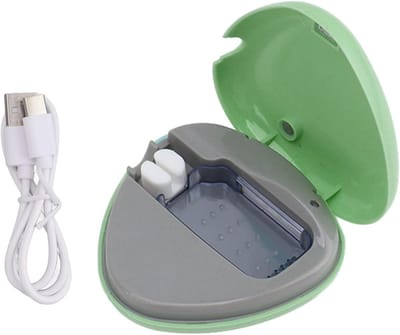 Tandenborstel Reiniger - Reis etui - Mondhygiëne Bevorderen - Automatische Start Stop - 13 x 9 x 3 cm - Groen