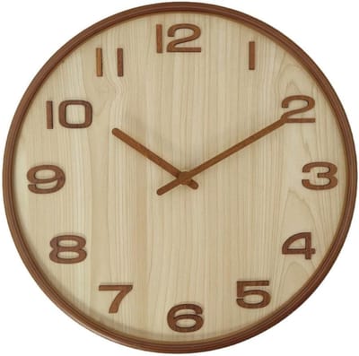 Wandklok - Klok - Premium Houten Wandklok - Modern Klassiek Ontwerp - Woonkamer Klok - Lichte houtkleur - 30 cm - 1 stuk