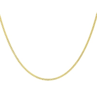 Lucardi Dames Ketting diamond cut - 9 karaat - Ketting - Cadeau - 61 cm - Geelgoud