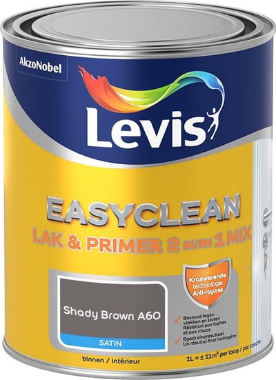 Levis - Easyclean Lak & Primer 2-In-1 Mix - Shady Brown A60 - Mengverf - 1 L