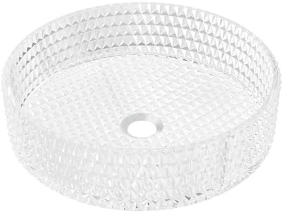 Mexen Aura glazen opbouw wastafel 39 x 39 cm, transparant - 24013900