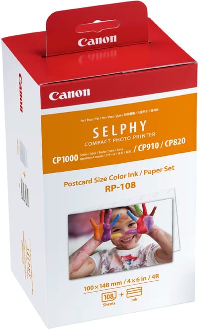 Canon RP-108 - Instant fotopapier - Inkt/papierset - Voor SELPHY CP-printers - Origineel - 10 x 15 cm formaat - 108 sheets