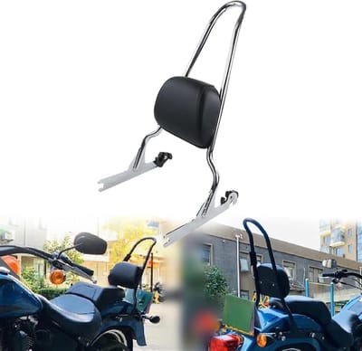 Motorfiets Rugleuning - Passagierssteun - Comfortabel Reizen - Afneembaar Ontwerp - 3 kg - Zwart