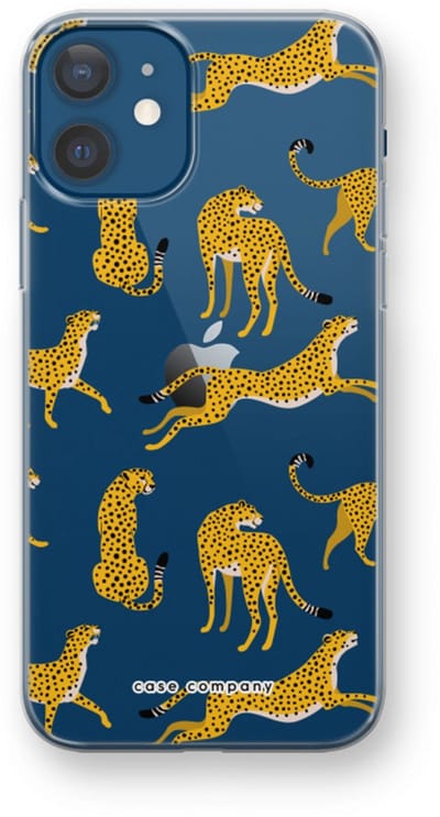 Case Company® - Hoesje geschikt voor iPhone 12 mini hoesje - Luipaard - Soft Cover Telefoonhoesje - Bescherming aan alle Kanten en Schermrand