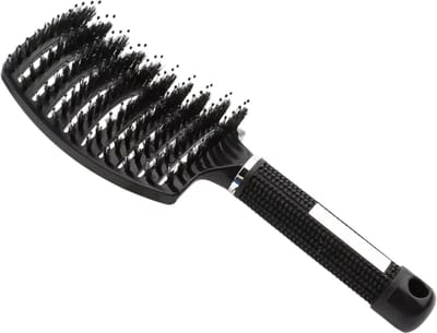 Ontklittende Haarborstel voor Vrouwen – Anti-Klit Haarborstel voor Nat Haar en Krullend Haar – Wet & Dry Massage Haarborstel – Professionele Styling Borstel voor Salon en Dagelijks Gebruik - Zwart