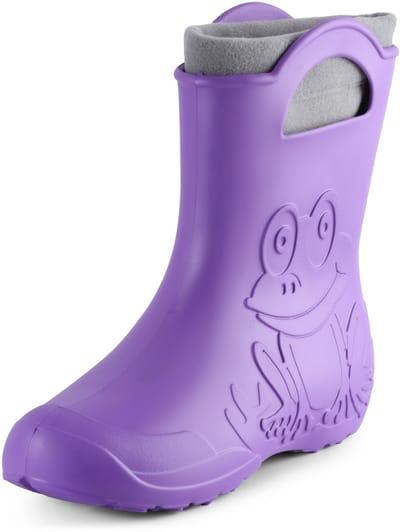 Ladeheid LA-CA-FrogWoWinter Dames Regenlaarzen - Rubber - met Binnenschoen - EVA - Wasbare Binnenschoen - Lilla - 36/37