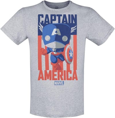 Funko POP! TEE Marvel Captain America-Maat L (Diversen) Nieuw