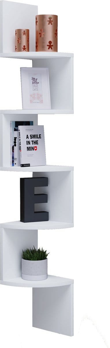 Houten standplank CD DVD-opslag Decoratieve wandplank Hoekplank Mintis