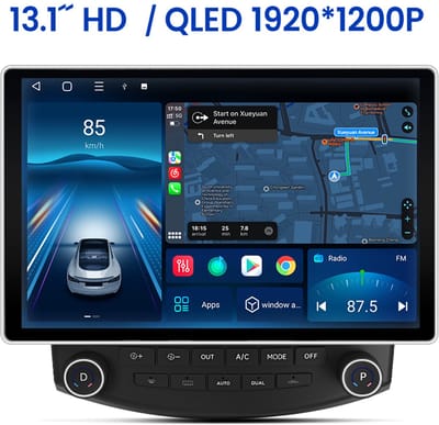 Junsun Android 15 Autoradio Geschikt Voor Honda Accord 7 VII (2003-2007) Accessoires, 4GB+64GB, Draadloze CarPlay, DAB+, GPS-Navigatie, Bluetooth, RDS, 4G Lte, Stuurwielbediening, 13.1-inch Touchscreen, DSP, Octa-core processor