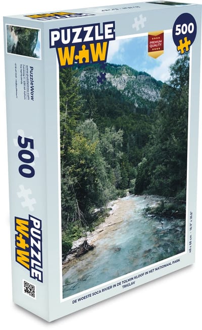 Puzzel De woeste Soca Rivier in de Tolmin kloof in het Nationaal park Triglav - Legpuzzel - Puzzel 500 stukjes