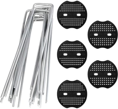 Dailygoods- Bevestiging Grondankers 20 Stuks - Robuust/roestvrij Staal - 10 cm Lang - Tuin/kunstgras - Eenvoudige Bevestiging - Duurzaam