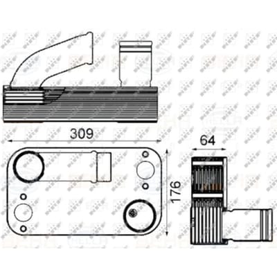 Olie radiator, motorolie NRF 31245
