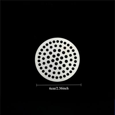1 pièce de couvercle de drain de salle de bain en acier inoxydable 304, accessoires de salle de bain, filtre à cheveux, couvercle de drain de sol 6cm argenté