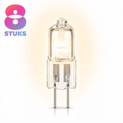 8x Mini Halogeenlamp G4 - 10W - Warm Wit Licht (2700K) - 130 lm - 2 jaar - Dimbaar